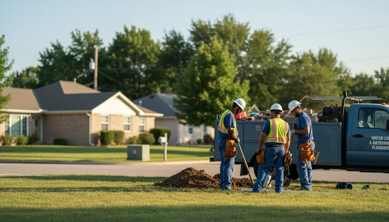Residential water line and bathroom plumbing service in Josephine, TX